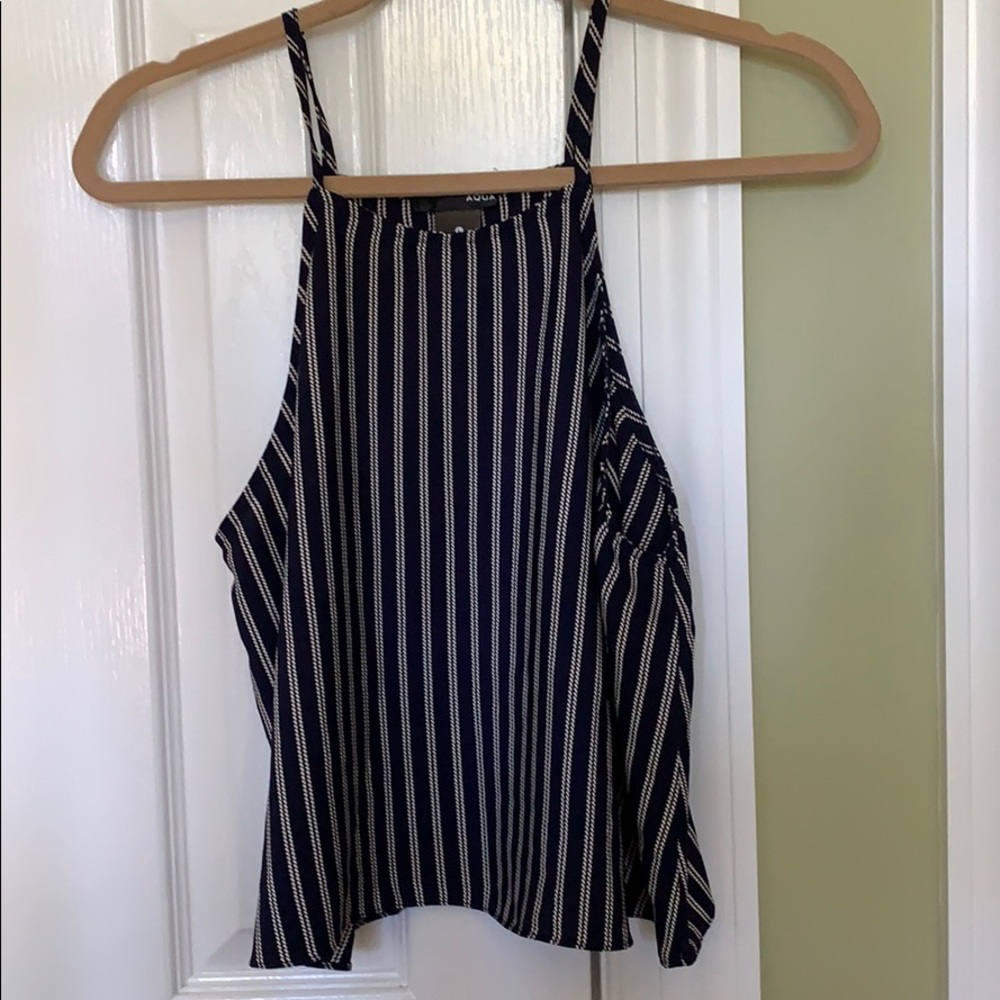 Striped High Neck Camisole